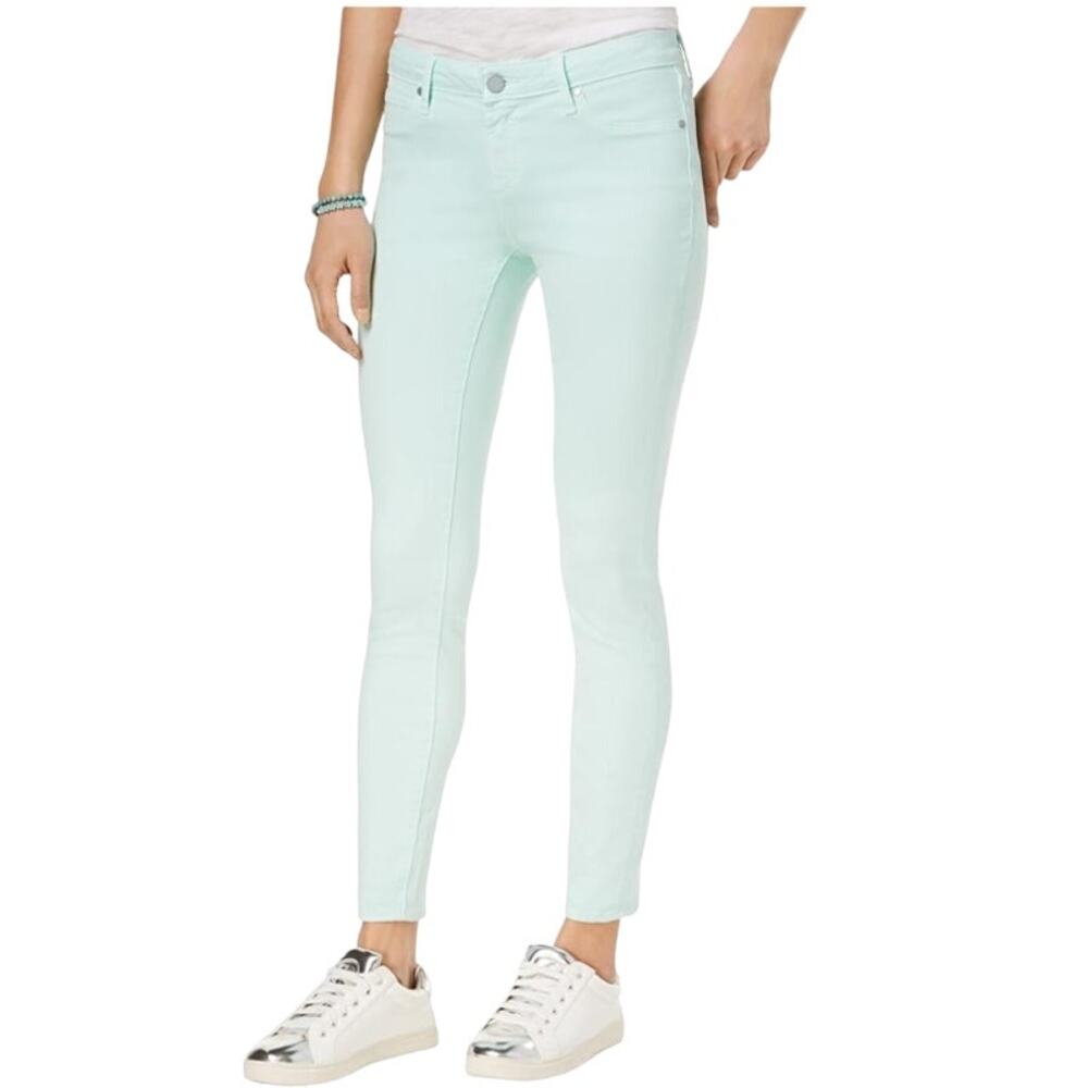 Seven7 Seafoam Green Skinny Easy Fit Jean Womens Plus 18 Mid Rise Stretch Denim